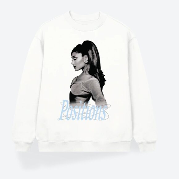 Ariana Grande Positions White Sweater Sz 2XL (NEW) - Picture 1 of 3